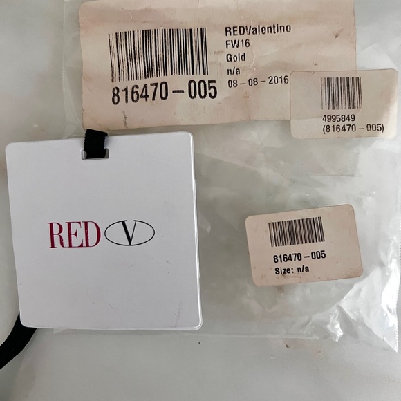 NWT REDValentino Fashion Jewelry Gold Open Cuff Bracelet w/Multi-Jewel Design - Picture 14 of 14